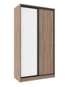 Шкаф 2-х дверный 1200 Домашний Зеркало/ЛДСП, Дуб табачный Craft в Урае