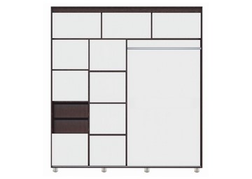 Шкаф 2-х дверный Комфорт №12 2.0 с фигурными зеркалами, Ясень анкор светлый в Югорске - предосмотр 1