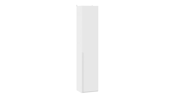 Шкаф с одной дверцей Порто (366) СМ-393.07.211 (Белый жемчуг/Белый софт) в Лангепасе - изображение