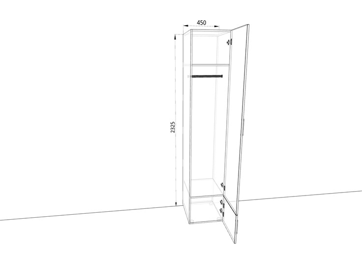 Шкаф 450х500х2325мм (Ш4319З) Белый/Жемчуг в Лангепасе - изображение 1