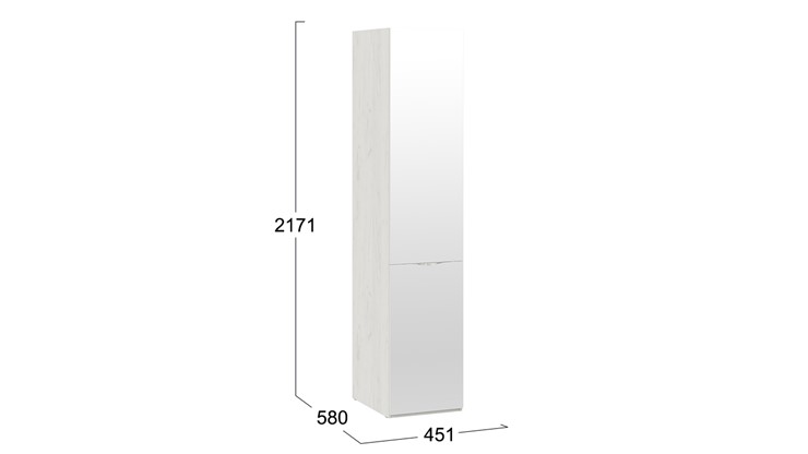 Шкаф распашной Либерти, Дуб крафт белый СМ-297.07.012 в Урае - изображение 3