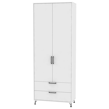 Распашной шкаф Лофт H55, Белый в Лангепасе - изображение