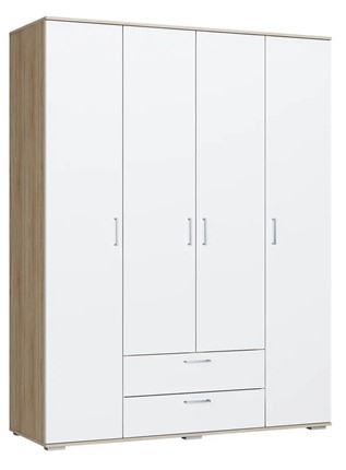Шкаф в спальню ШР-4 Лайт Дуб сонома / Белый в Урае - изображение