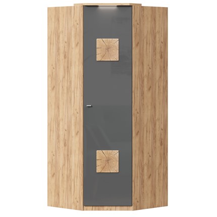 Шкаф угловой 45 с декоративной накладкой Фиджи, 659.245, антрацит в Лангепасе - изображение