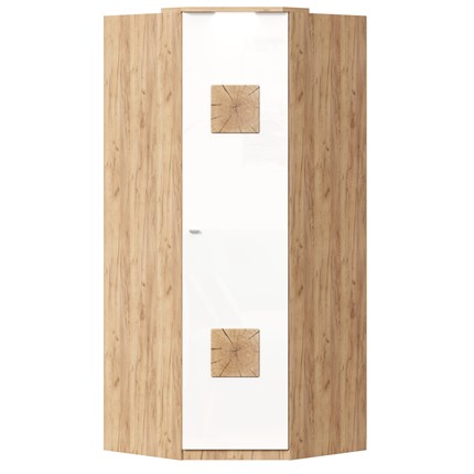 Шкаф угловой 45 с декоративной накладкой Фиджи, 659.248, белый в Лангепасе - изображение