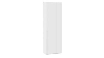 Одностворчатый угловой шкаф Порто (366) СМ-393.07.231 (Белый жемчуг/Белый софт) в Лангепасе