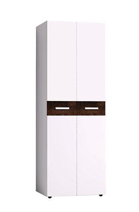 Шкаф Норвуд 54 фасад стандарт + стандарт, Белый-Орех шоколадный в Лангепасе - изображение