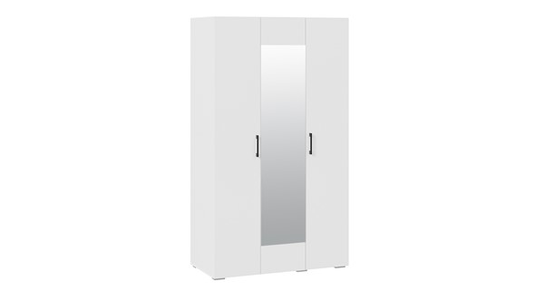 Шкаф распашной 3-х дверный с зеркалом Нео (Белый) в Урае - изображение