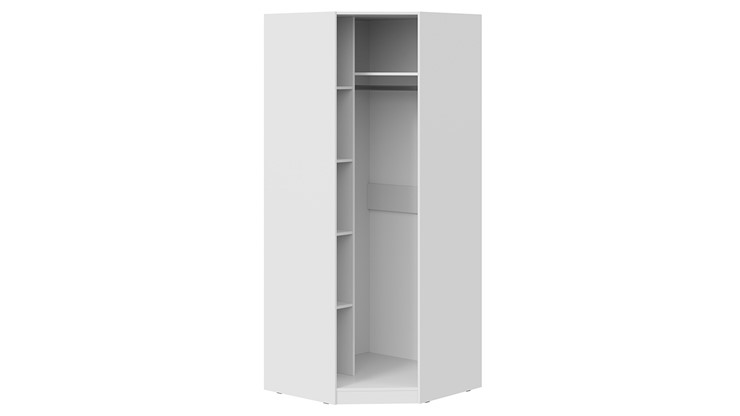 Распашной угловой шкаф Глосс СМ-319.07.311 (Белый глянец/Стекло) в Лангепасе - изображение 2