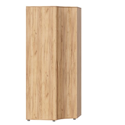 Угловой шкаф с гнутой дверью Марта-2 Дуб золотой/Дуб Тортуга ЛД 406.050 в Лангепасе - изображение