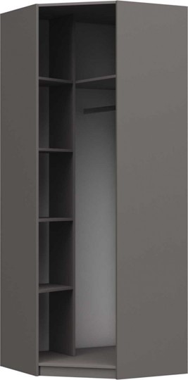 Распашной шкаф угловой Вива с зеркалом, Мокко глянец / Текстиль в Советском - изображение 1
