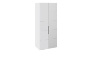 Распашной шкаф Наоми с 1 зеркальной правой дверью, цвет Белый глянец СМ-208.07.04 R в Нягани
