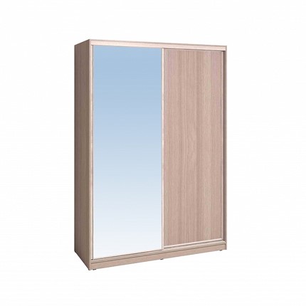 Шкаф 1600 Домашний Зеркало/ЛДСП, Ясень шимо светлый в Лангепасе - изображение