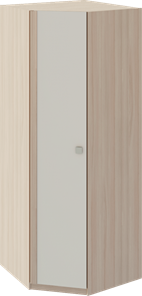Распашной угловой шкаф Глэдис М21 (Шимо светлый/Белый текстурный) в Югорске