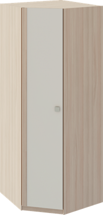Распашной угловой шкаф Глэдис М21 (Шимо светлый/Белый текстурный) в Нягани - изображение