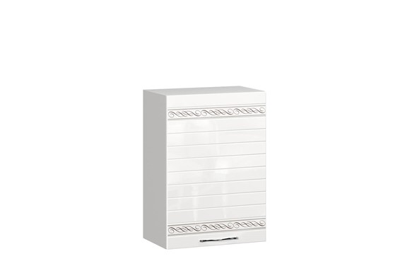 Навесной кухонный шкаф Анастасия 500 008.081.000 белый глянец в Лангепасе - изображение