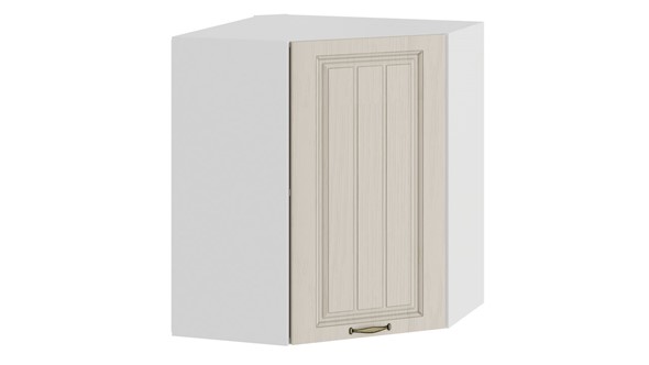 Угловой навесной шкаф Лина 1В6У (Белый/Крем) в Урае - изображение