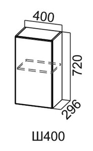 Кухонный шкаф Модус, Ш400/720, галифакс в Сургуте