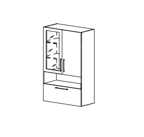 Кухонный шкаф Мыло, настенный хозяйственный двухдверный 1520*800*350, ШНХ 800*1520 в Когалыме