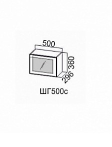 Кухонный шкаф Грейвуд, ШГ500c/360, шато индиго в Нижневартовске