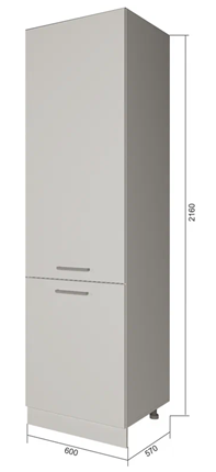 Кухонный шкаф-пенал П7 1, Антрацит/Белый в Когалыме - изображение