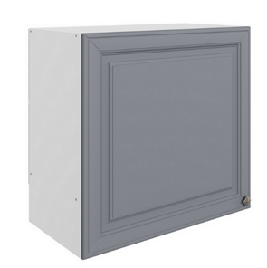 Навесной шкаф Мишель под вытяжку L600 H566 (1 дв. гл.) эмаль (белый/серый) в Советском