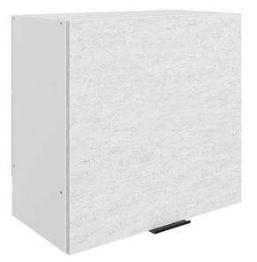 Кухонный шкаф Стоун L600 Н566 (1 дв. гл.) (белый/белая скала) в Лангепасе