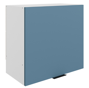 Шкаф настенный Стоун L600 Н566 (1 дв. гл.) (белый/изумруд софттач) в Урае