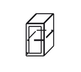 Шкаф кухонный Верона настенный однодверный с полкой 718*300*320 мм, глянец/софт в Нижневартовске