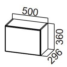 Настенный шкаф на кухню Стайл, ШГ500/360 горизонтальный, МДФ в Когалыме - предосмотр