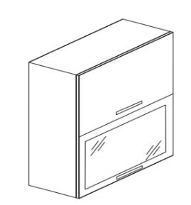 Кухонный шкаф Гармония А18 72*60*30см МДФ премиум, глянец, металик в Лангепасе