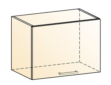 Шкаф навесной Яна L500 Н360 (1 дв. гл.) в Лангепасе