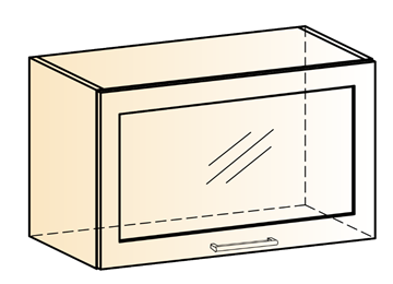 Навесной шкаф Яна L600 Н360 (1 дв. рам.) в Сургуте