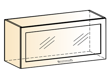 Навесной шкаф Яна L800 Н360 (1 дв. рам.) в Лангепасе