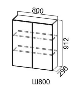 Навесной шкаф Модус, Ш800/912, галифакс в Нижневартовске