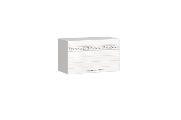 Кухонный шкаф над вытяжкой Анастасия 600 002.021.000 белый глянец в Лангепасе - изображение