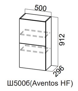 Распашной кухонный шкаф Модерн New барный, Ш500б(Aventos HF)/912, МДФ в Лангепасе - предосмотр