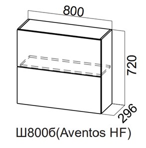 Навесной кухонный шкаф Модерн New барный, Ш800б(Aventos HF)/720, МДФ в Лангепасе - предосмотр