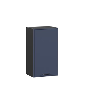 Навесной кухонный шкаф 400 Индиго ЛД 298.320.000.143, Чёрный/Тёмно-синий в Сургуте