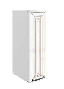 Шкаф на кухню Атланта L200 H720 (1 дв. гл.) эмаль (белый/белый глянец патина золото) в Лангепасе
