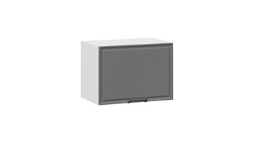Настенный шкаф Белладжио 1В5Г (Белый, Софт графит) в Лангепасе