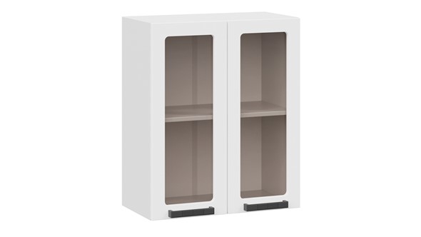 Настенный шкаф Детройт исп. 2 1В6С (Белый/Белый глянец) в Когалыме - изображение