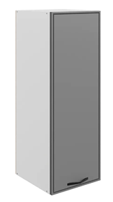 Кухонный шкаф Монако L400 Н900 (1 дв. гл.), белый/графит матовый в Югорске