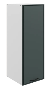 Шкаф настенный Монако L400 Н900 (1 дв. гл.), белый/грин матовый в Югорске