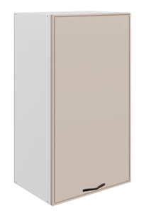 Кухонный шкаф Монако L450 Н900 (1 дв. гл.), белый/фрапучино матовый в Когалыме
