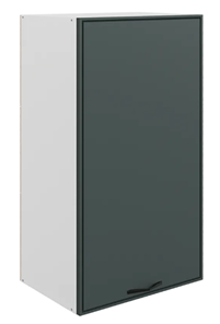 Навесной кухонный шкаф Монако L450 Н900 (1 дв. гл.), белый/грин матовый в Когалыме