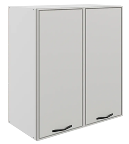 Шкаф кухонный Монако L800 Н720 (2 дв. гл.), белый/маус матовый в Югорске
