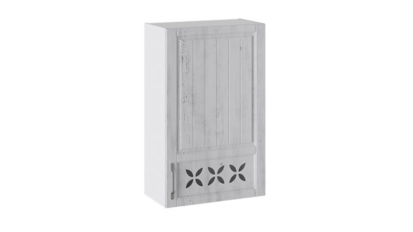 Шкаф на кухню Прованс (Белый глянец/Санторини светлый) правый В_96-60_1ДРД(R) в Когалыме - изображение