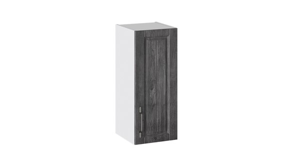 Кухонный навесной шкаф Прованс (Белый глянец/Санторини темный) В_72-30_1ДР в Когалыме - изображение