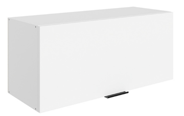 Настенный шкаф Стоун L800 Н360 (1 дв. гл.) (белый/джелато софттач) в Когалыме